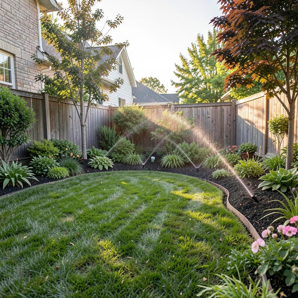 Backyard lawn sprinkler project by HiGreenWall