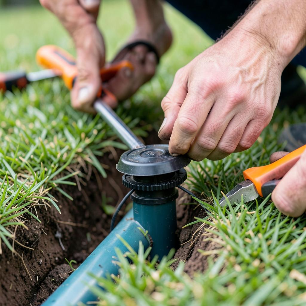 Residential Lawn Install lawn sprinkler project by HiGreenWall